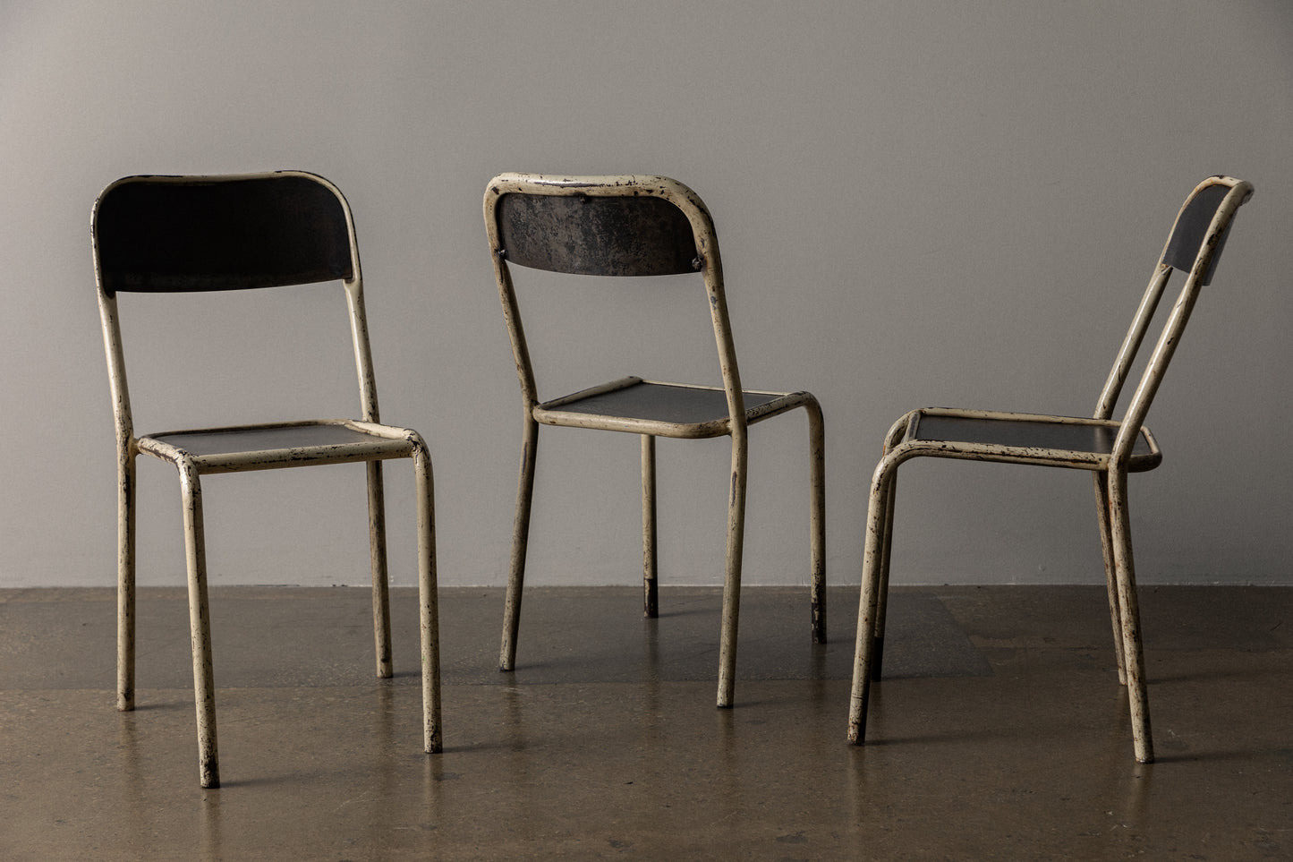 White Iron Side Chairs