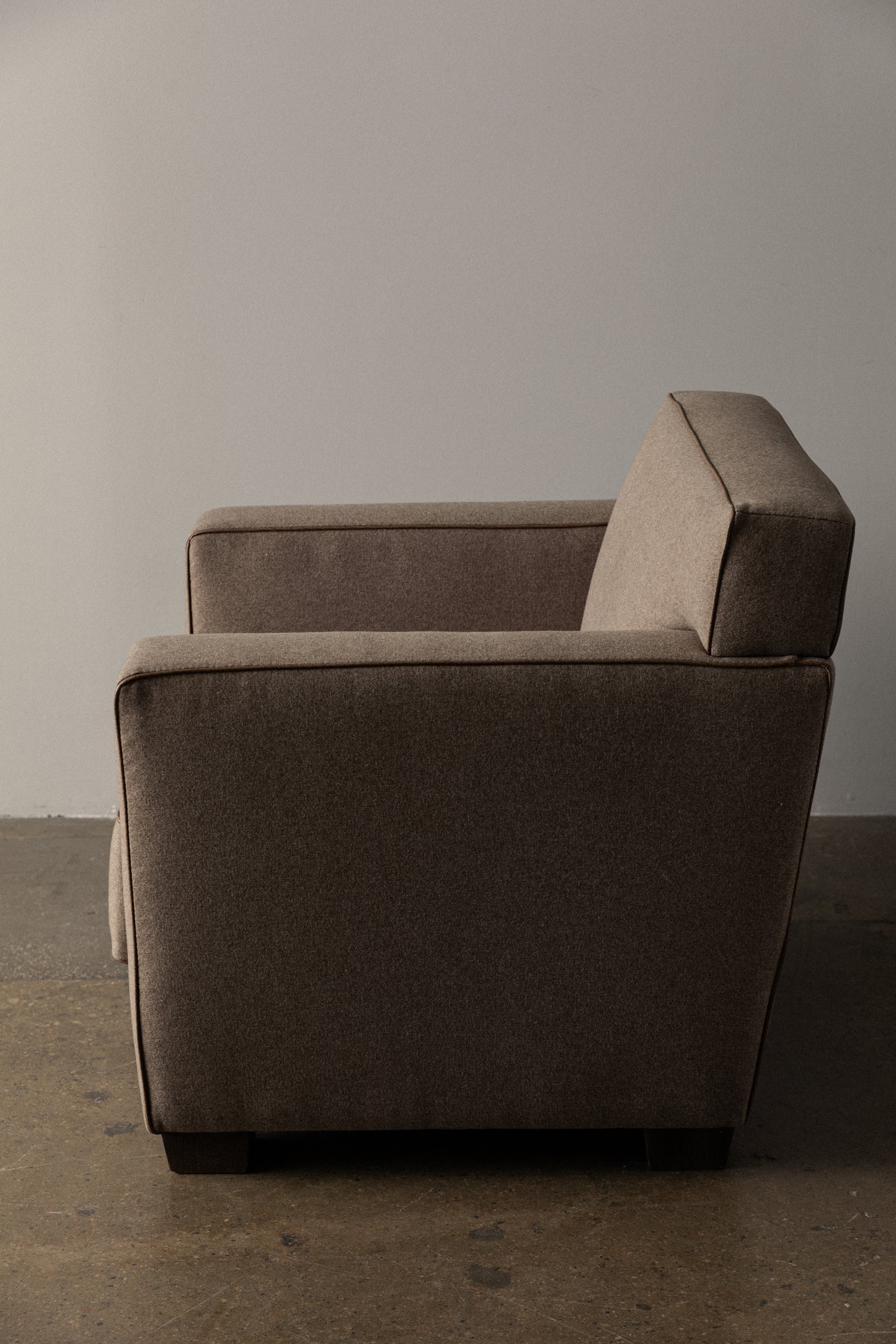 Pair of “Dossier Droit” Armchairs by Jean Michel Frank