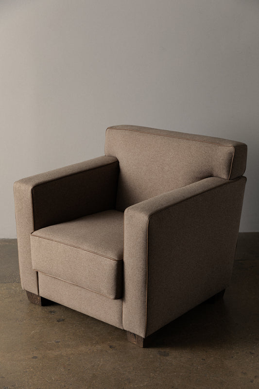 Pair of “Dossier Droit” Armchairs by Jean Michel Frank