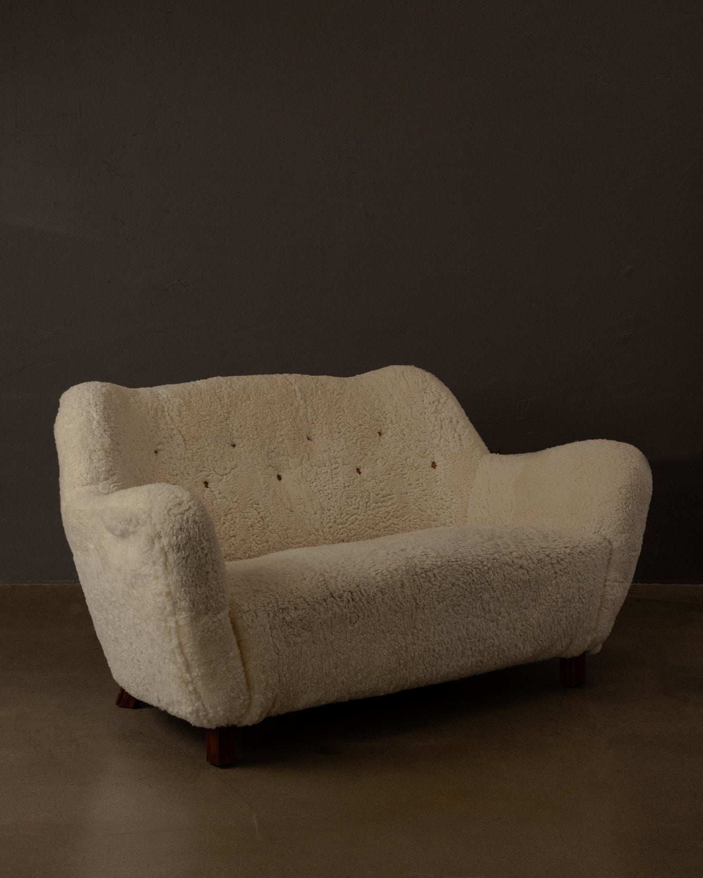 Scandinavian Vintage Sheepskin Sofa