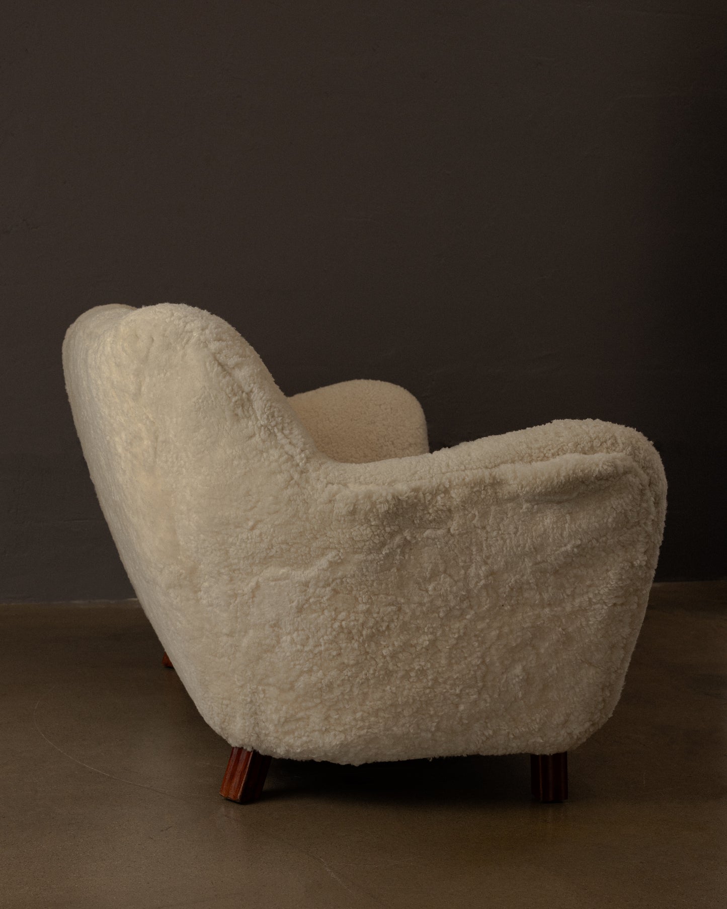 Scandinavian Vintage Sheepskin Sofa