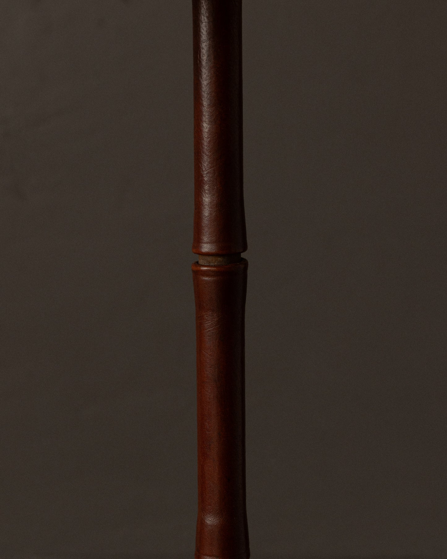 Jacques Adnet Leather-Wrapped Floor Lamp, France, 1950s