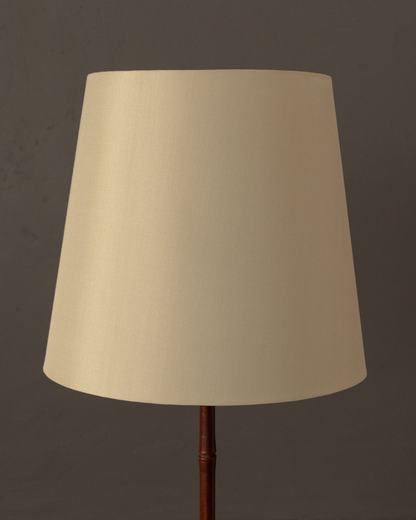 Jacques Adnet Leather-Wrapped Floor Lamp, France, 1950s