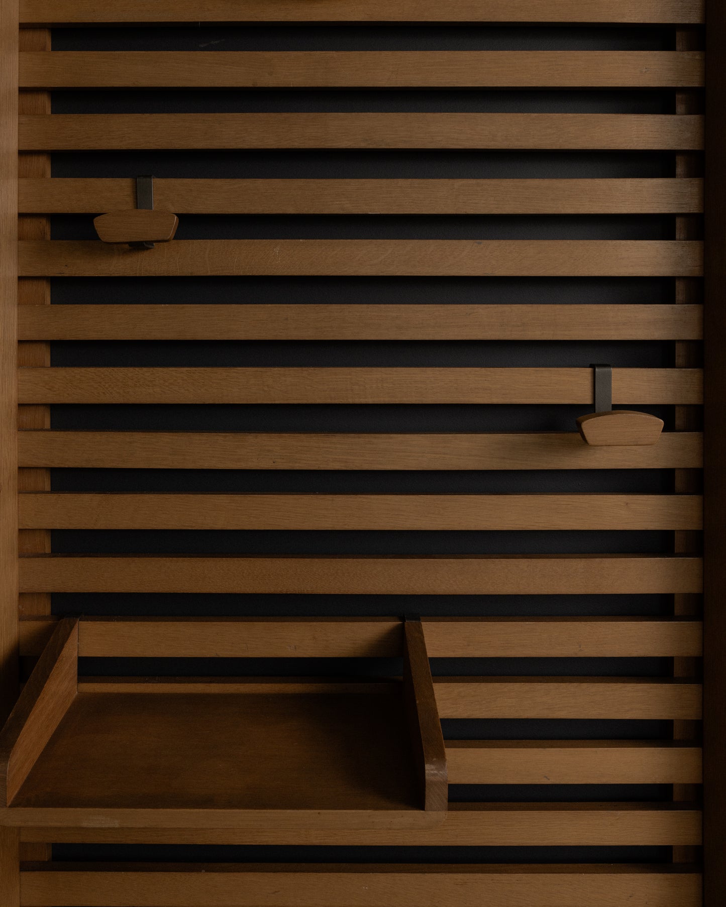 Le Corbusier for the Unité d'Habitation Wall-mounted coat rack