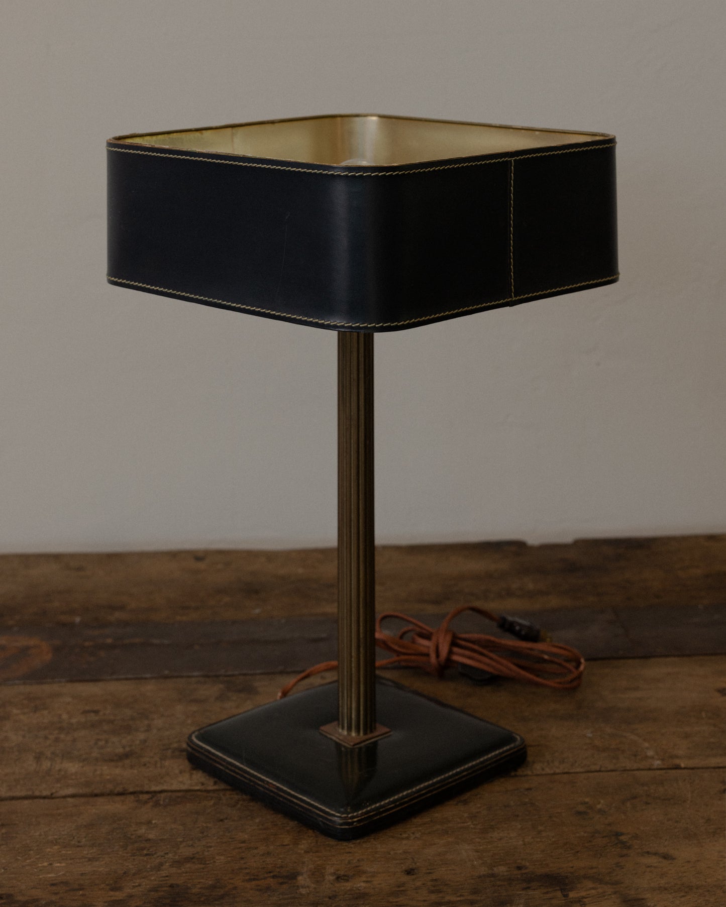 Brass Table Lamp by Jacques Adnet