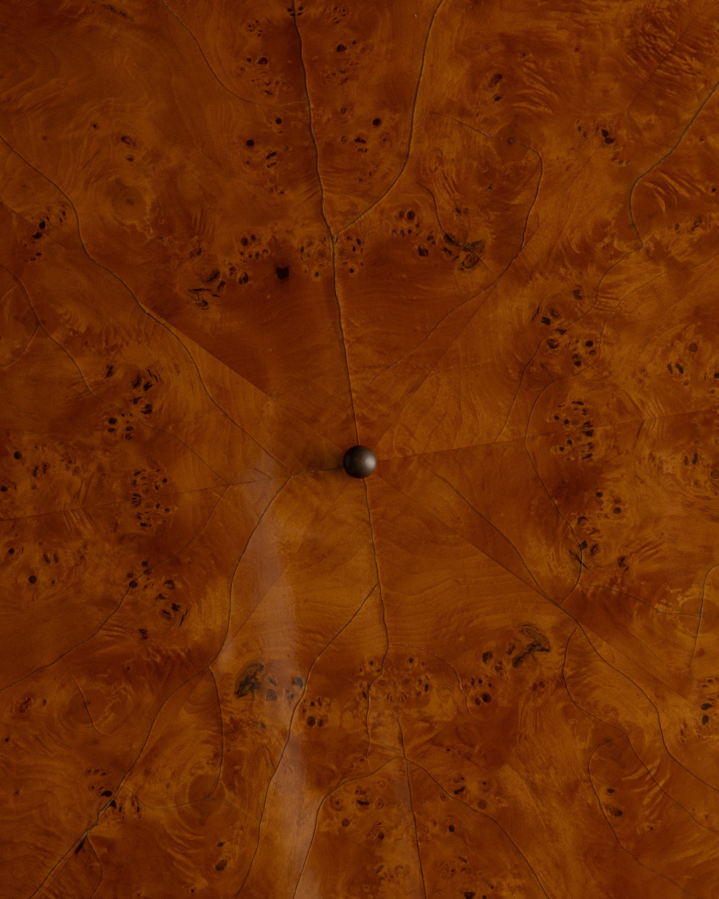 Sculptural Clover-Shaped Burl Coffee Table