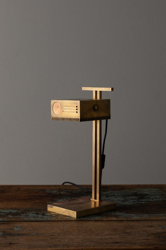 Bauhaus Style Brass Lamp