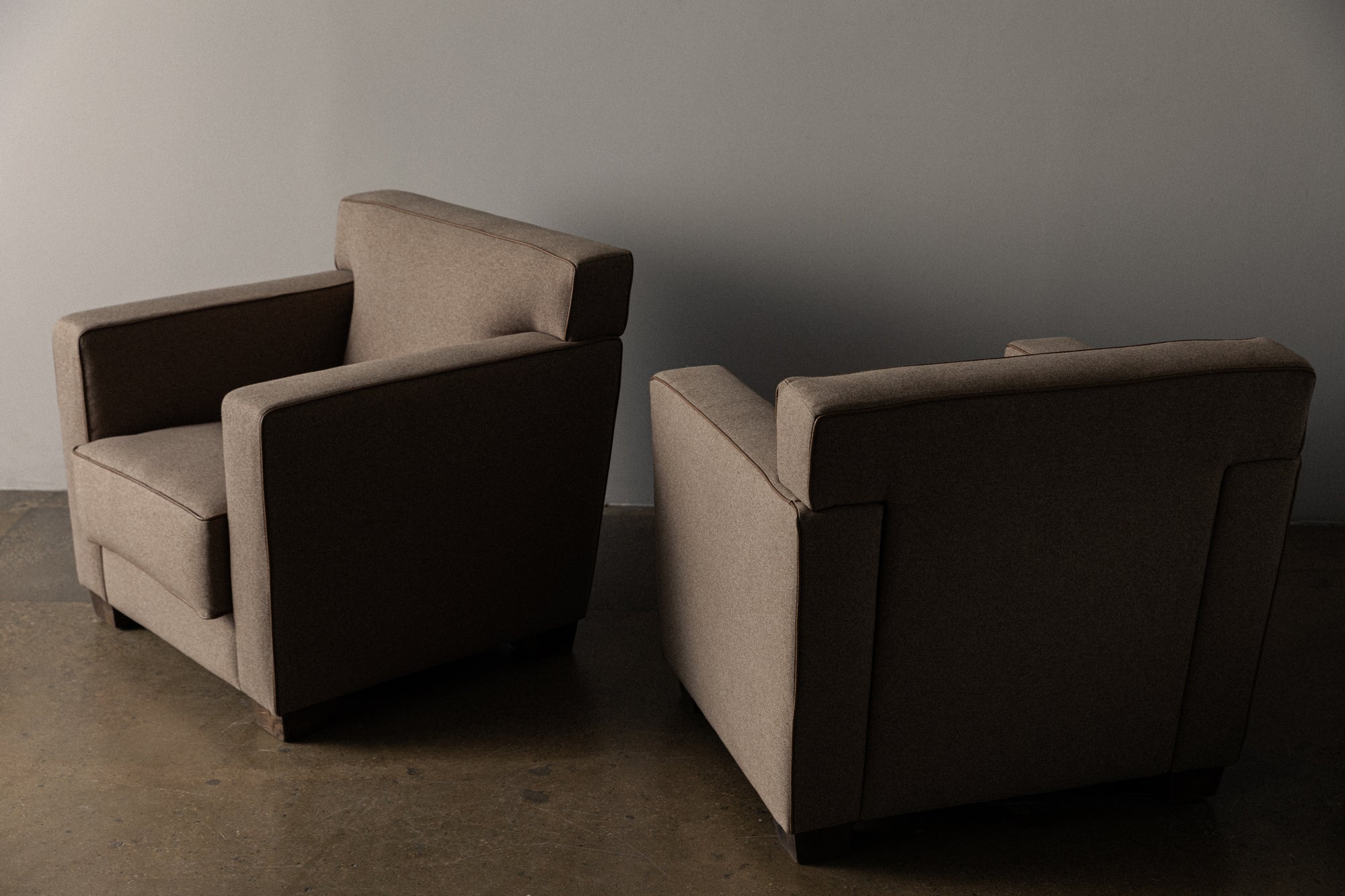 Pair of Jean Michel Frank “Dossier Droit” Armchairs