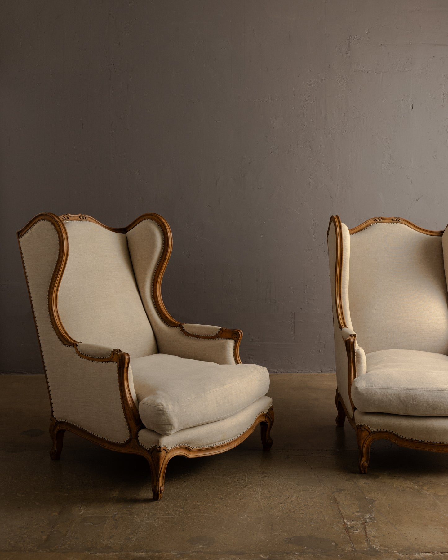 Pair of Wingback Bergères — France, 19th–Early 20th Century