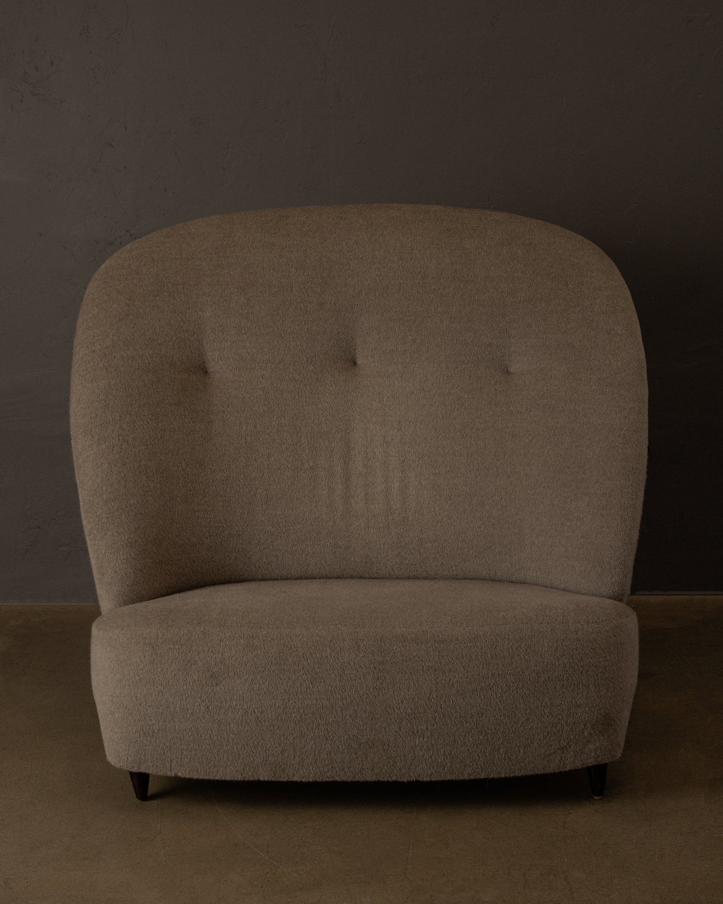 Danish High Back Loveseat