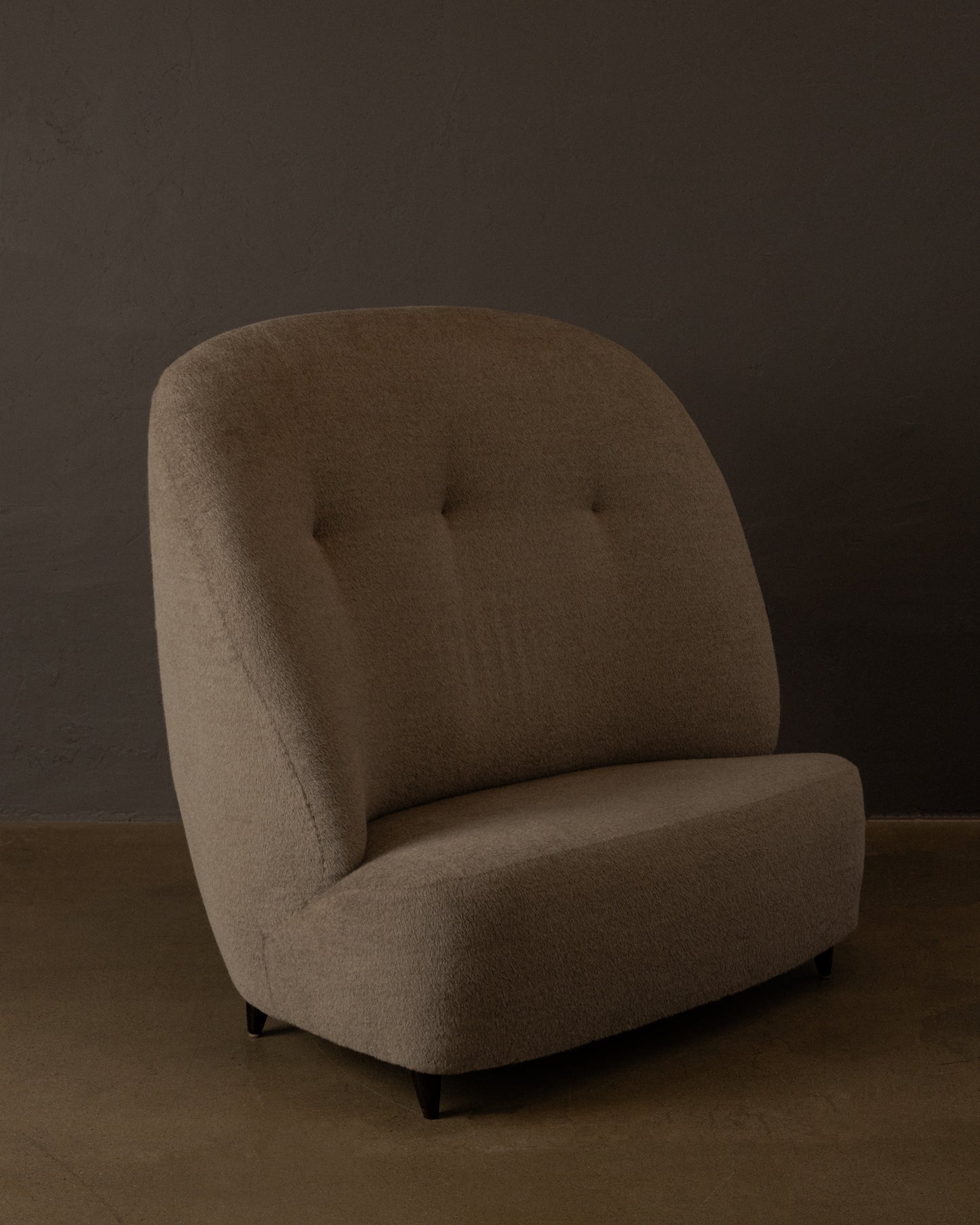 Danish High Back Loveseat