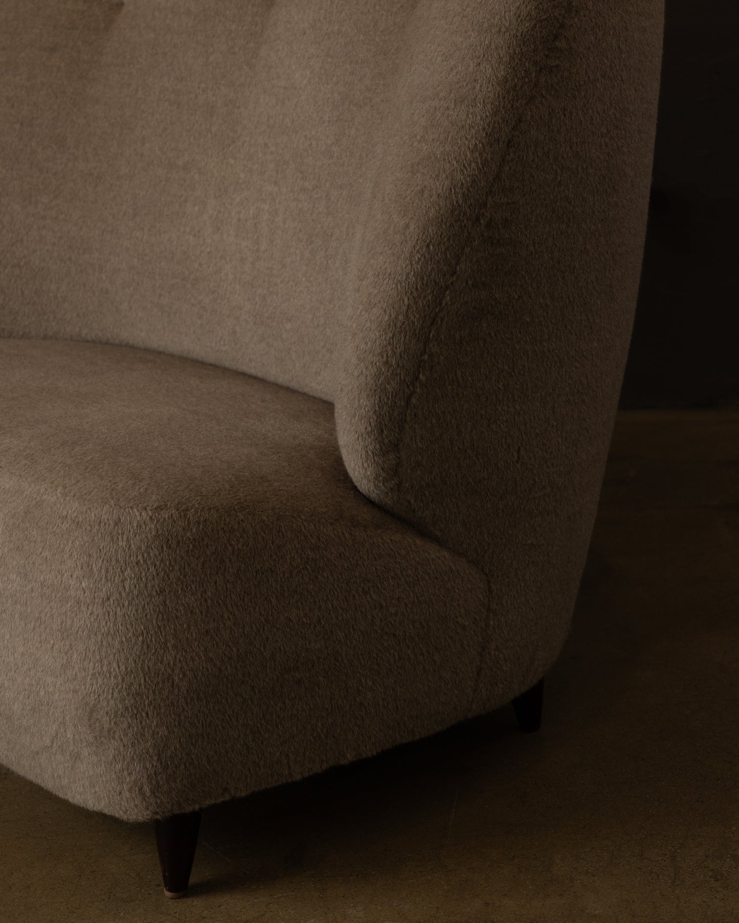 Danish High Back Loveseat