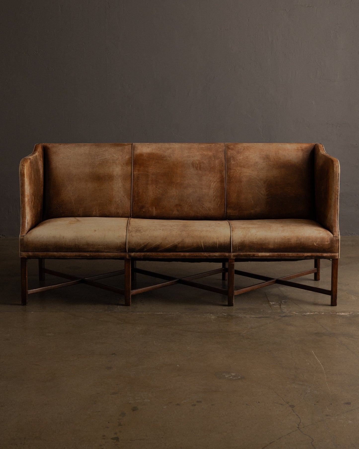 Leather Settee by Kaare Klint