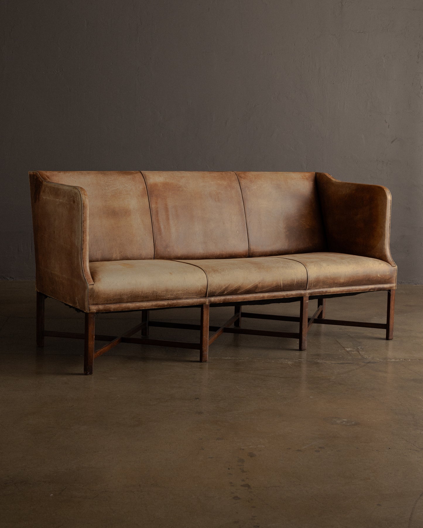 Leather Settee by Kaare Klint