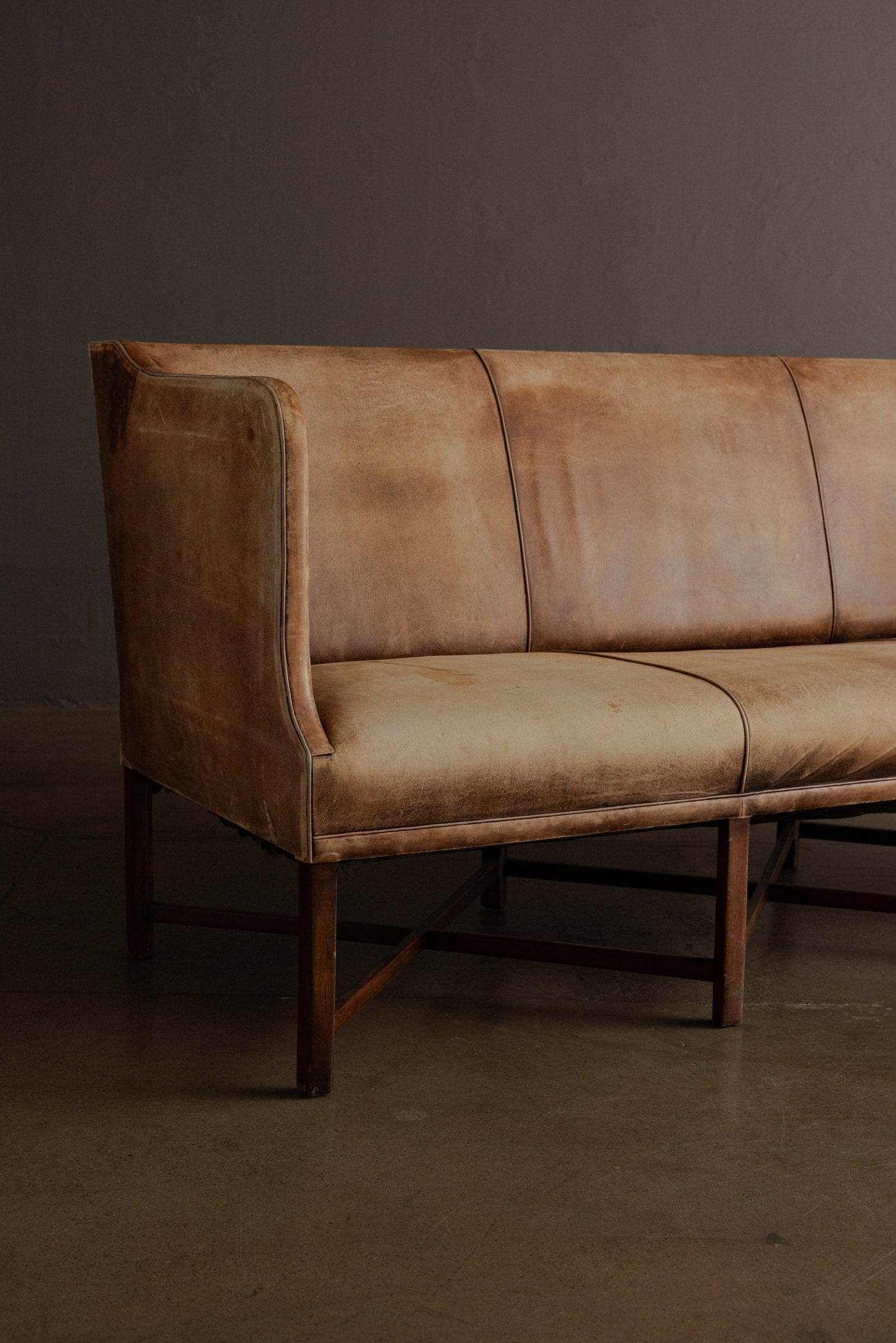 Leather Settee by Kaare Klint