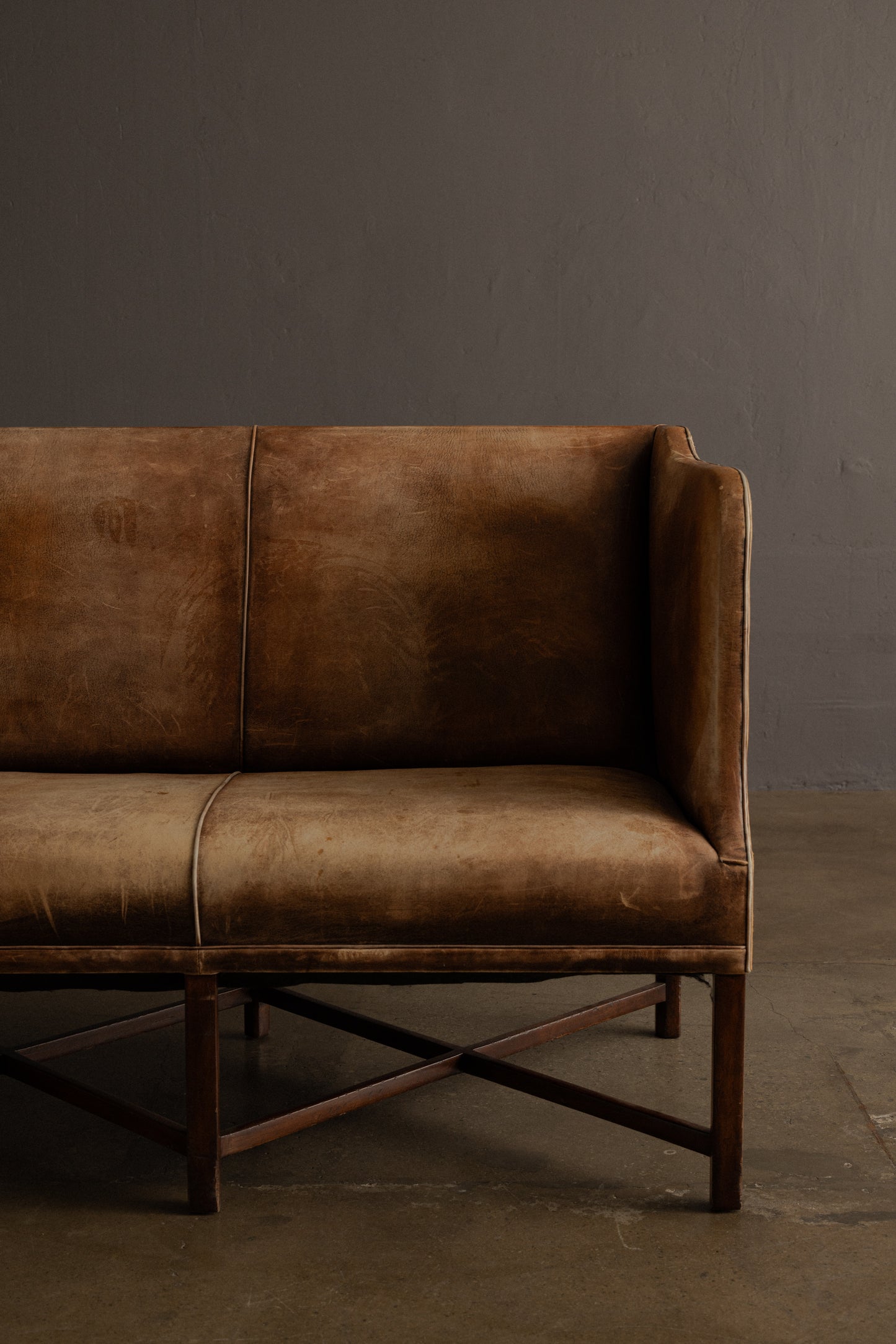 Leather Settee by Kaare Klint