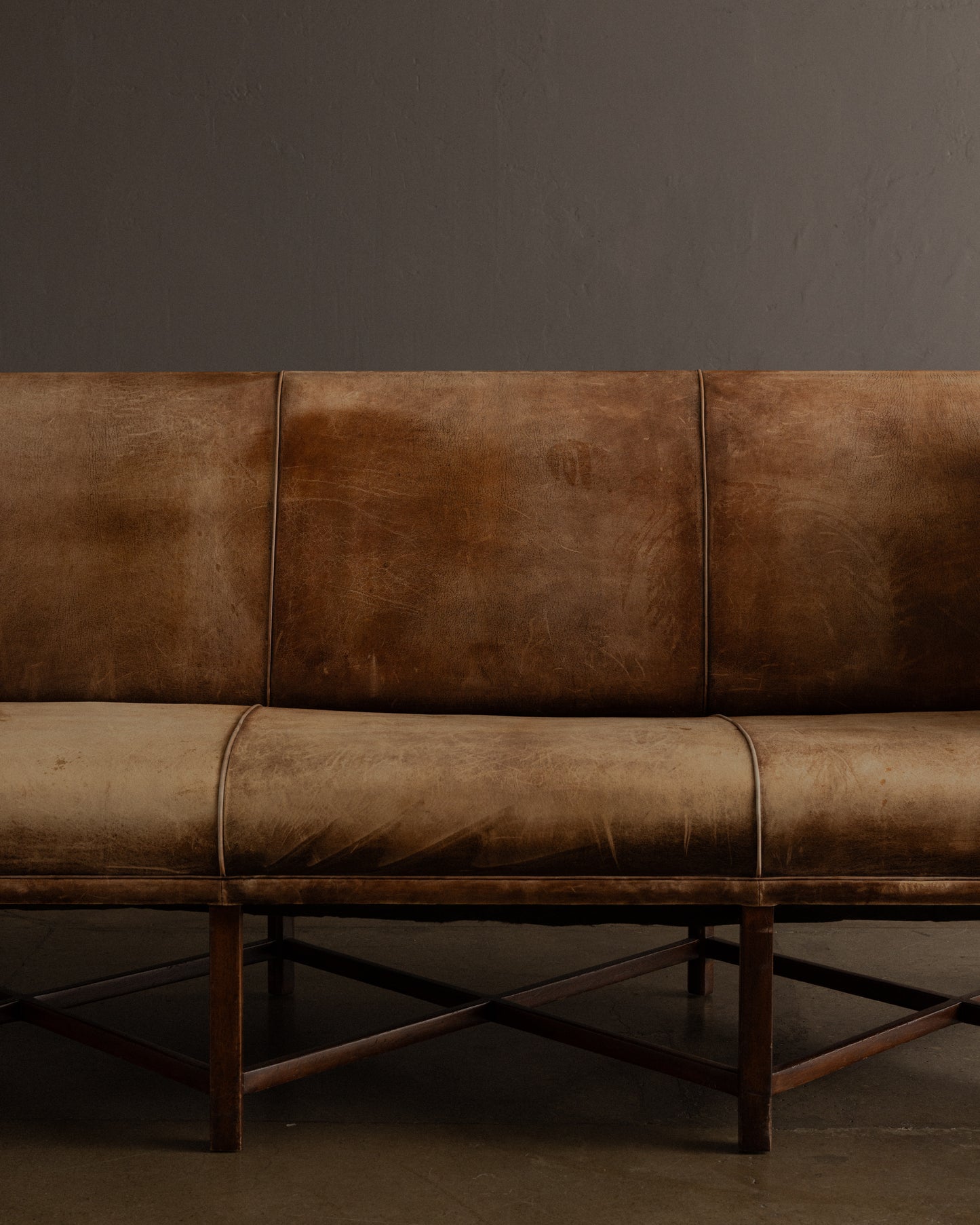 Leather Settee by Kaare Klint