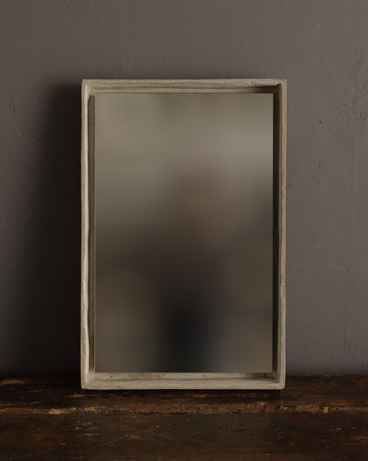 Stone-Framed Rectangular Mirror