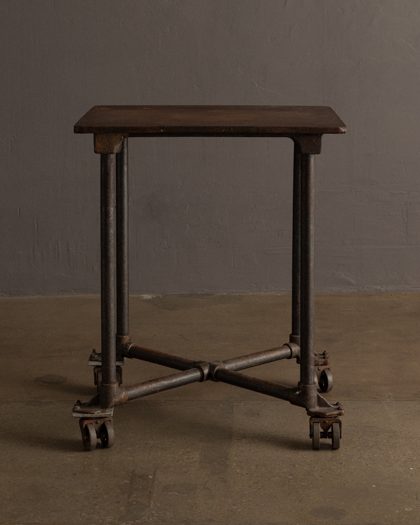 Steel Rolling Side Table