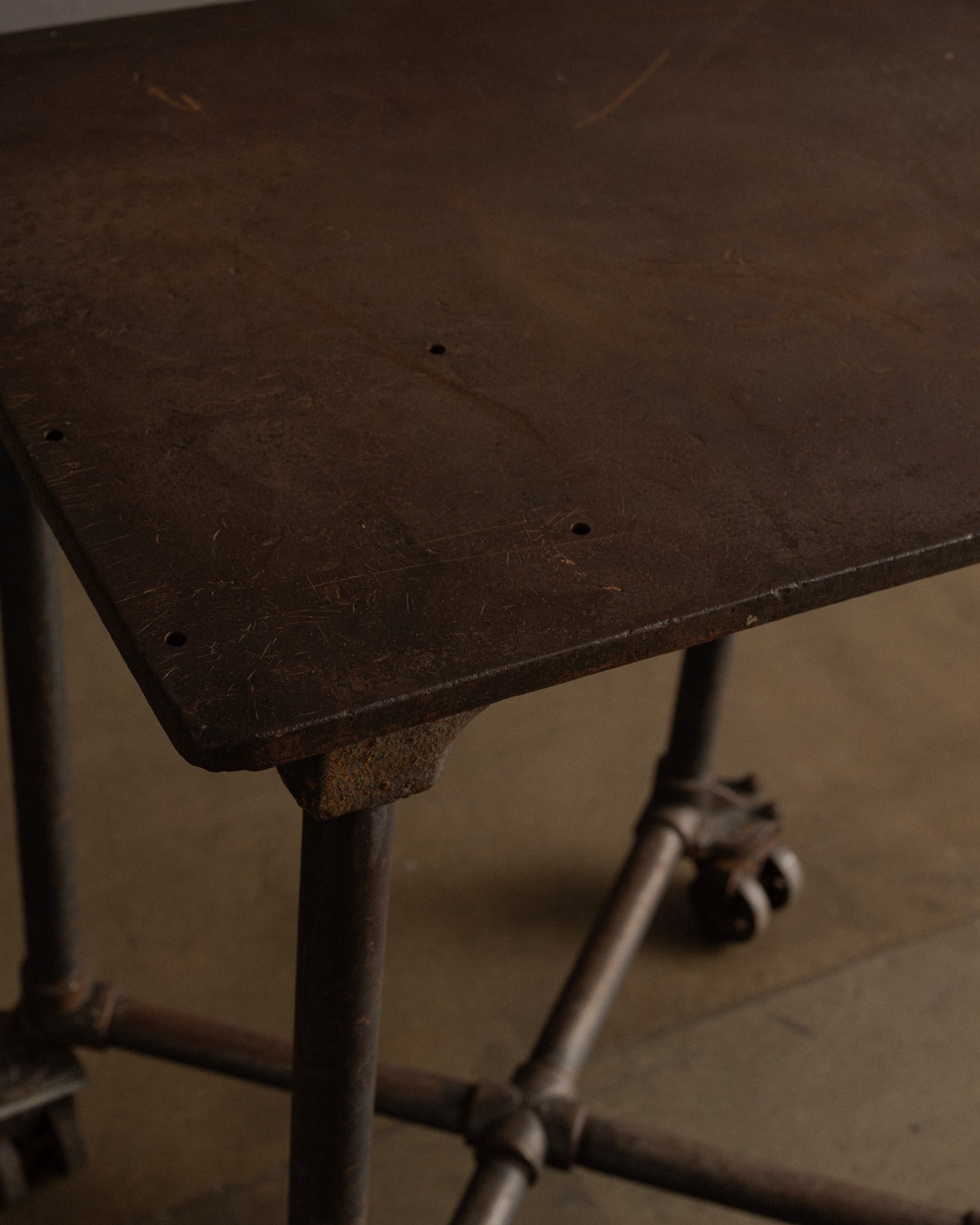 Steel Rolling Side Table