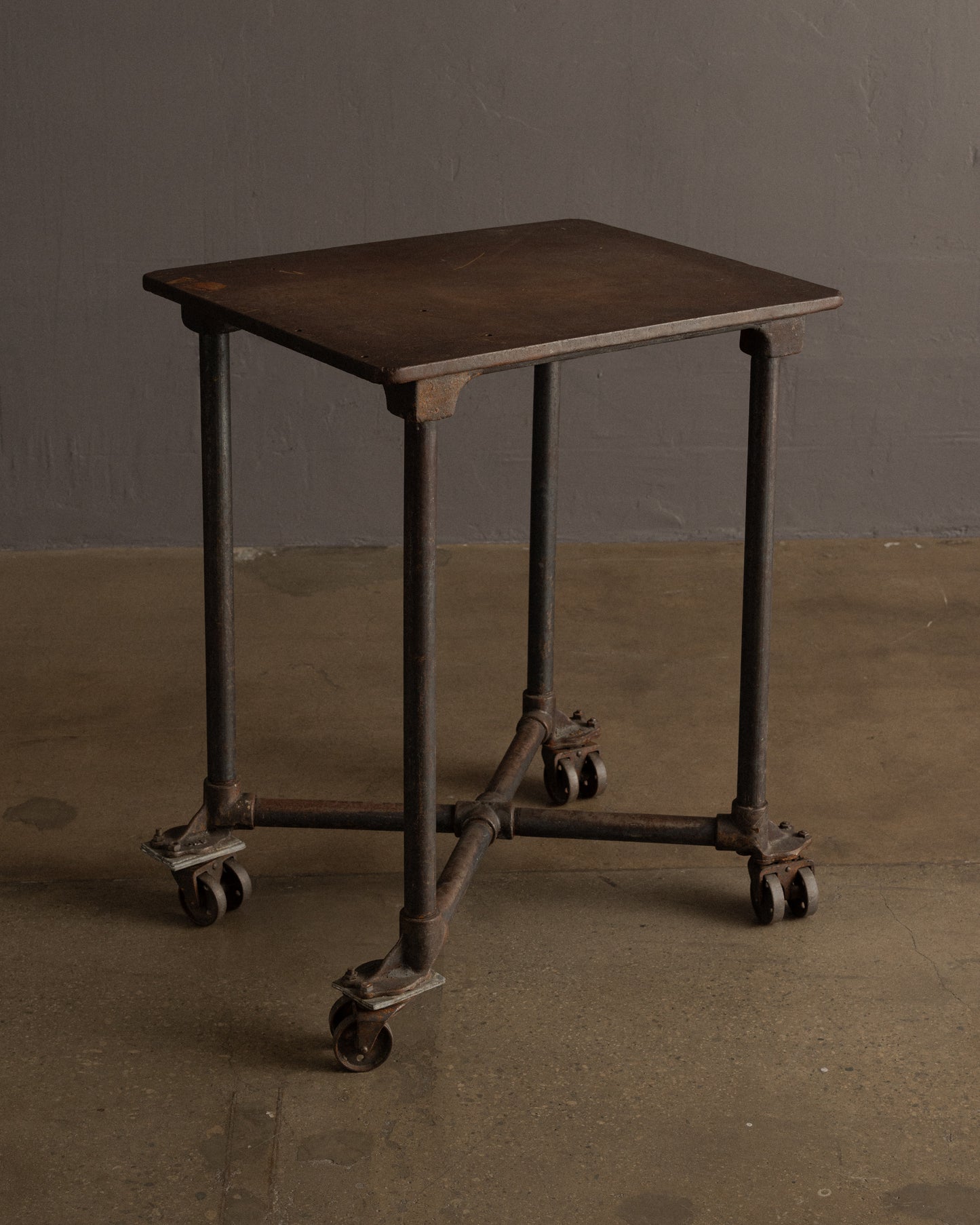 Steel Rolling Side Table