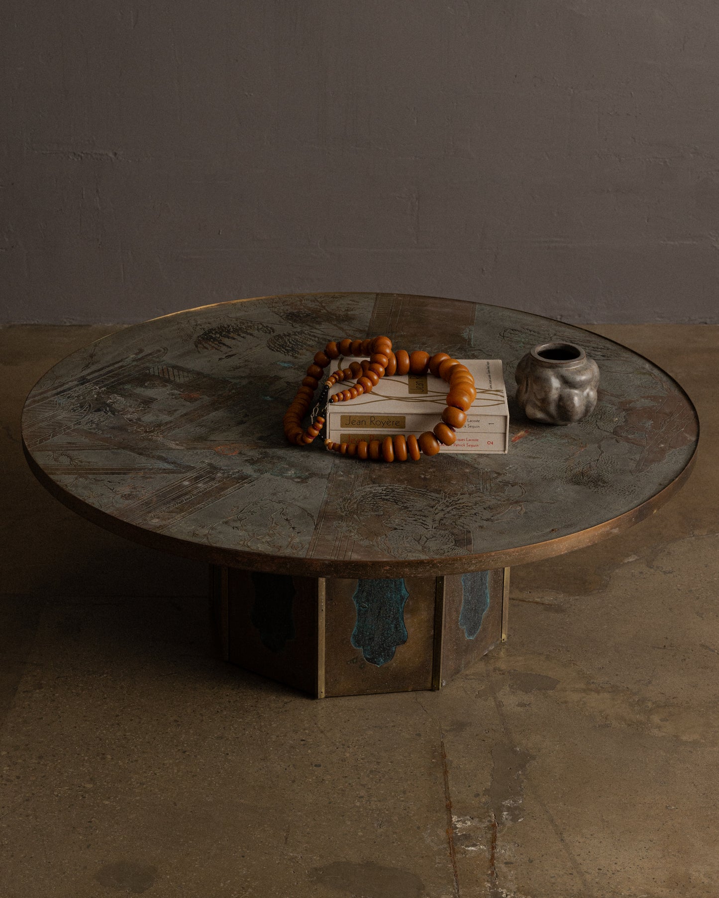 Round Coffee Table by Philip and Kelvin LaVerne
