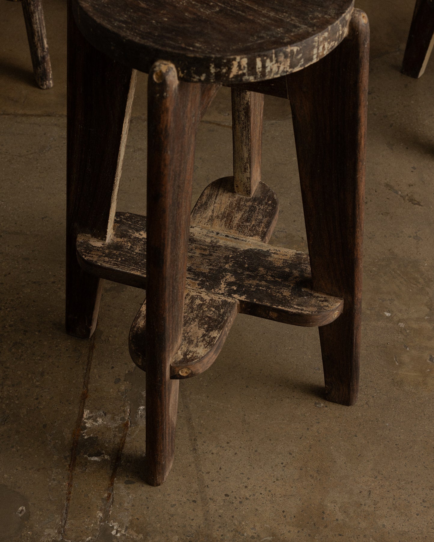 Set of Four Stools by Pierre Jeanneret