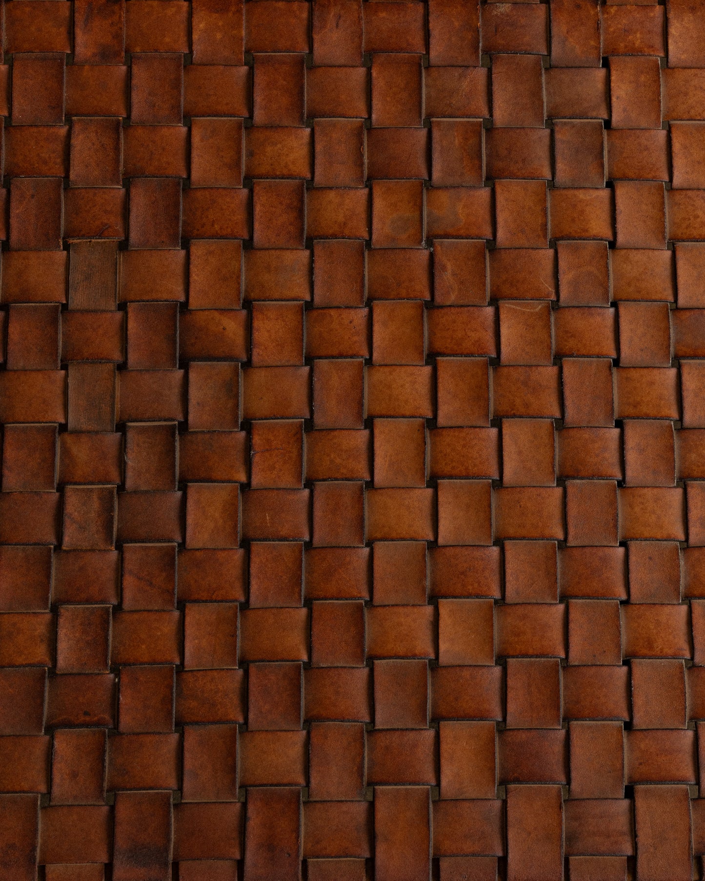 Woven Leather Bench by Laverne